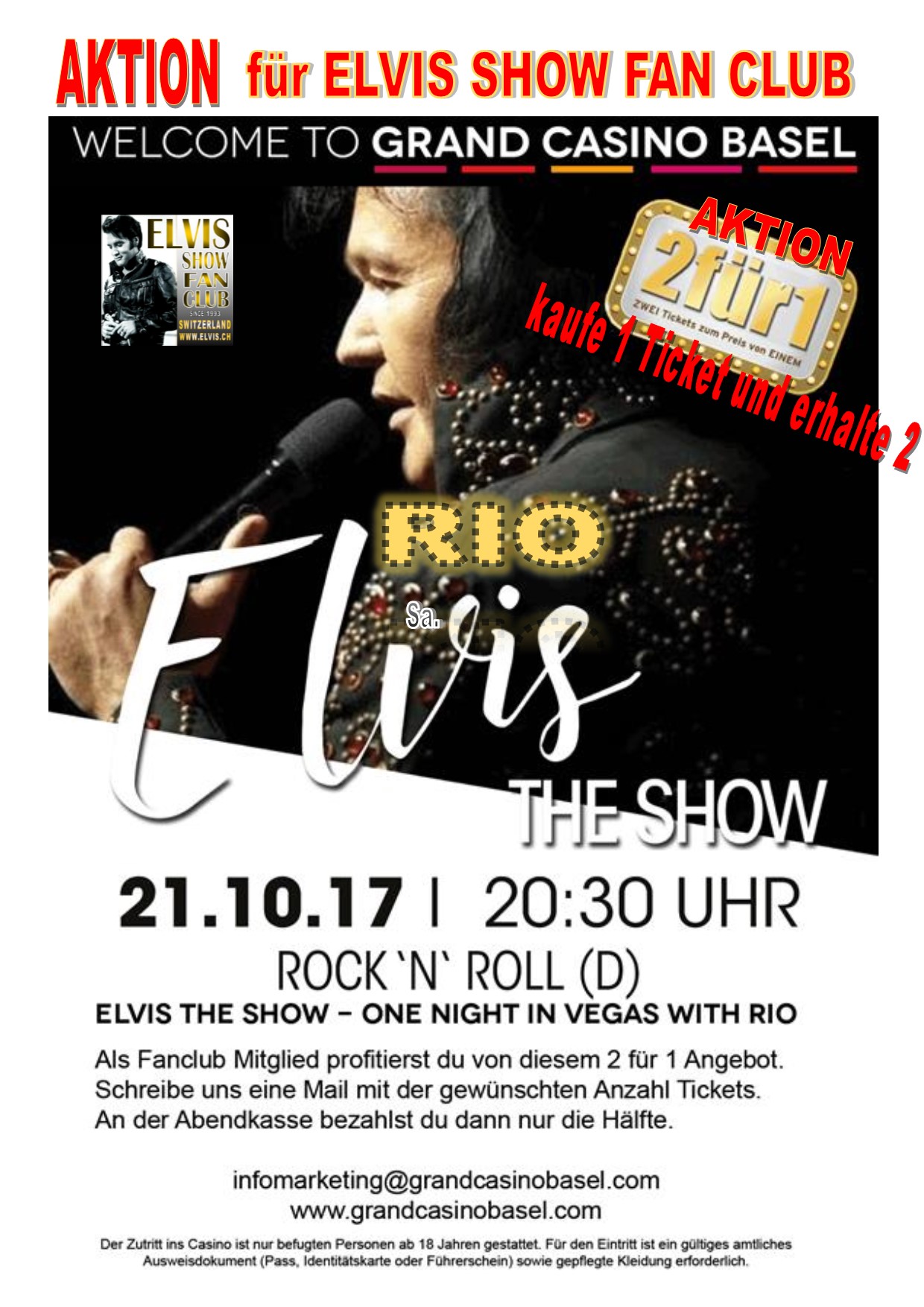 Rio - Elvis The Show 21.10.17 Basel